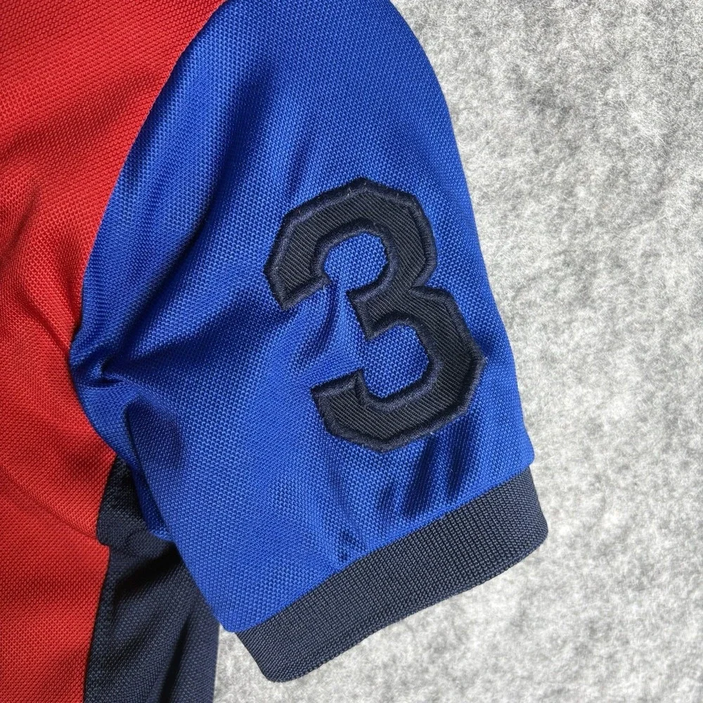Ralph Lauren Polo Shirt Boys‎ Sz 6 Big Pony Blue Red Boys Short Sleeve